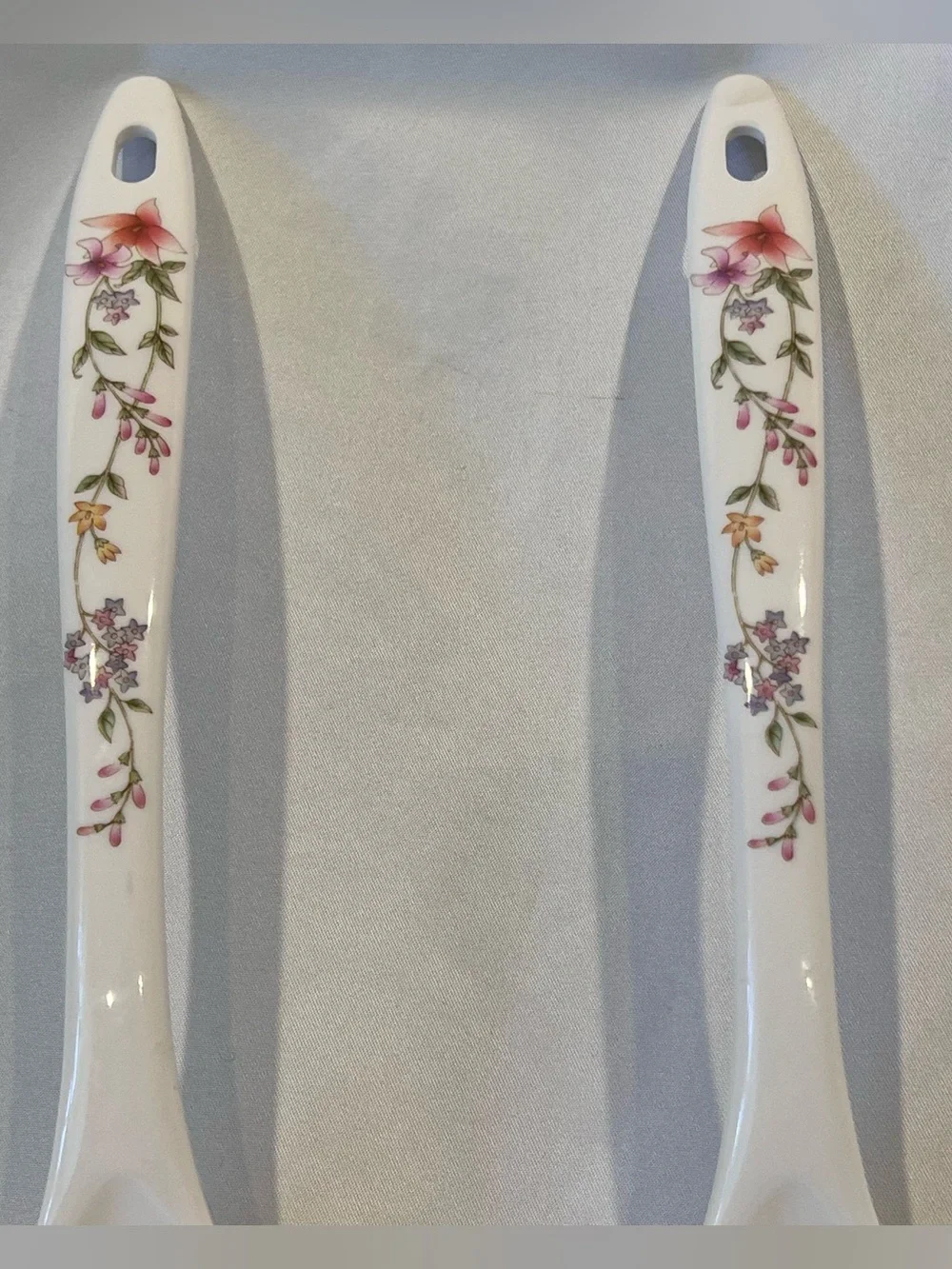 Vintage Floral Melamine Serving Ladles Set of 2